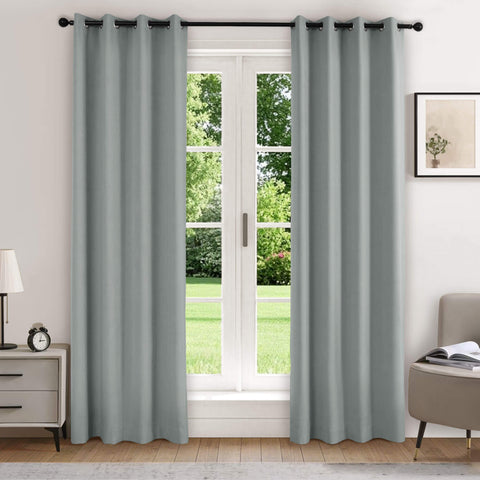 223 extralanger 100 % verdunkelnder Samtvorhang, 280 g/m² leichter Polyester, mit Ösen, 1 Paneel