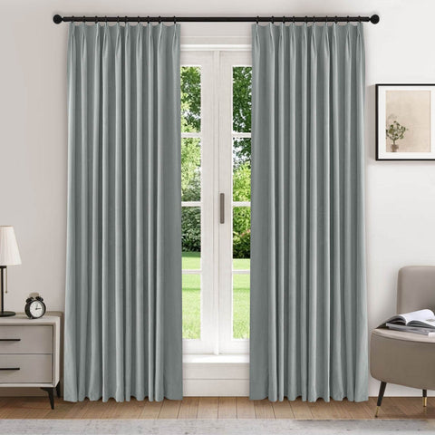 223 Premium 100% Blackout Velvet Drape 280gsm Pinch Pleat - Cololeaf