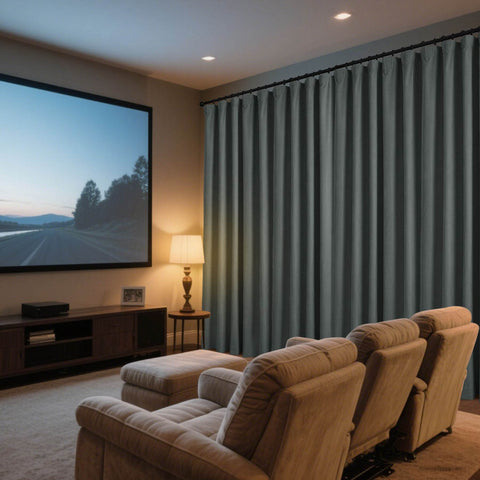 223 Soft Velvet Drape 100% Blackout for Home Theater - Cololeaf