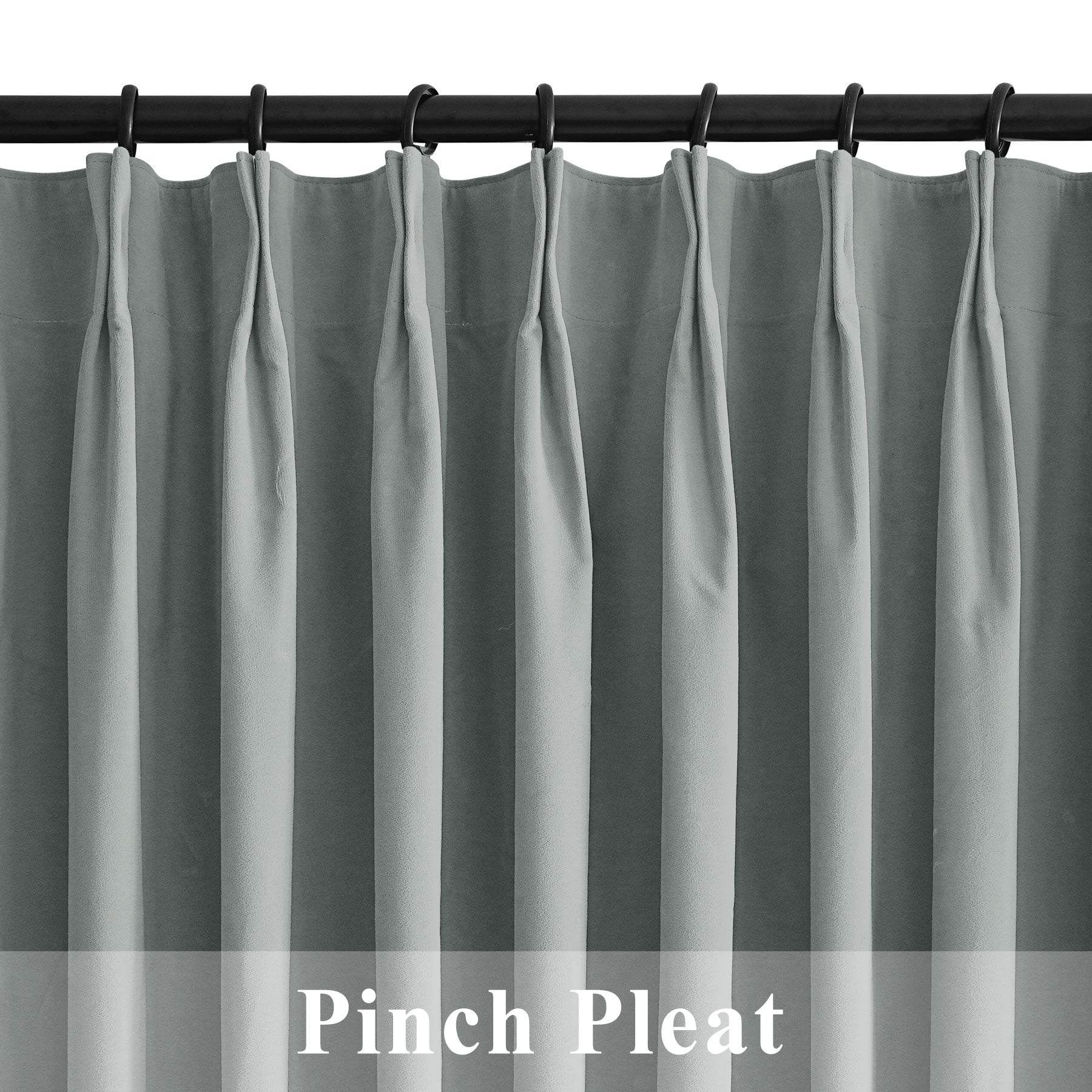 223 Premium 100% Blackout Velvet Drape 280gsm Pinch Pleat - Cololeaf
