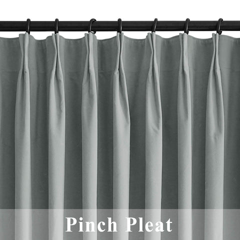 223 Premium 100% Blackout Velvet Drape 280gsm Pinch Pleat - Cololeaf
