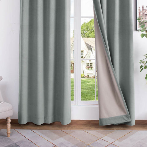 223 Soft Velvet Drape 100% Blackout for Home Theater - Cololeaf