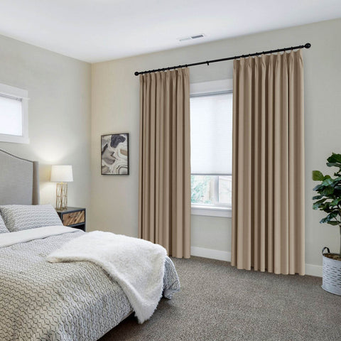 223 Premium 100% Blackout Velvet Drape 280gsm Pinch Pleat - Cololeaf
