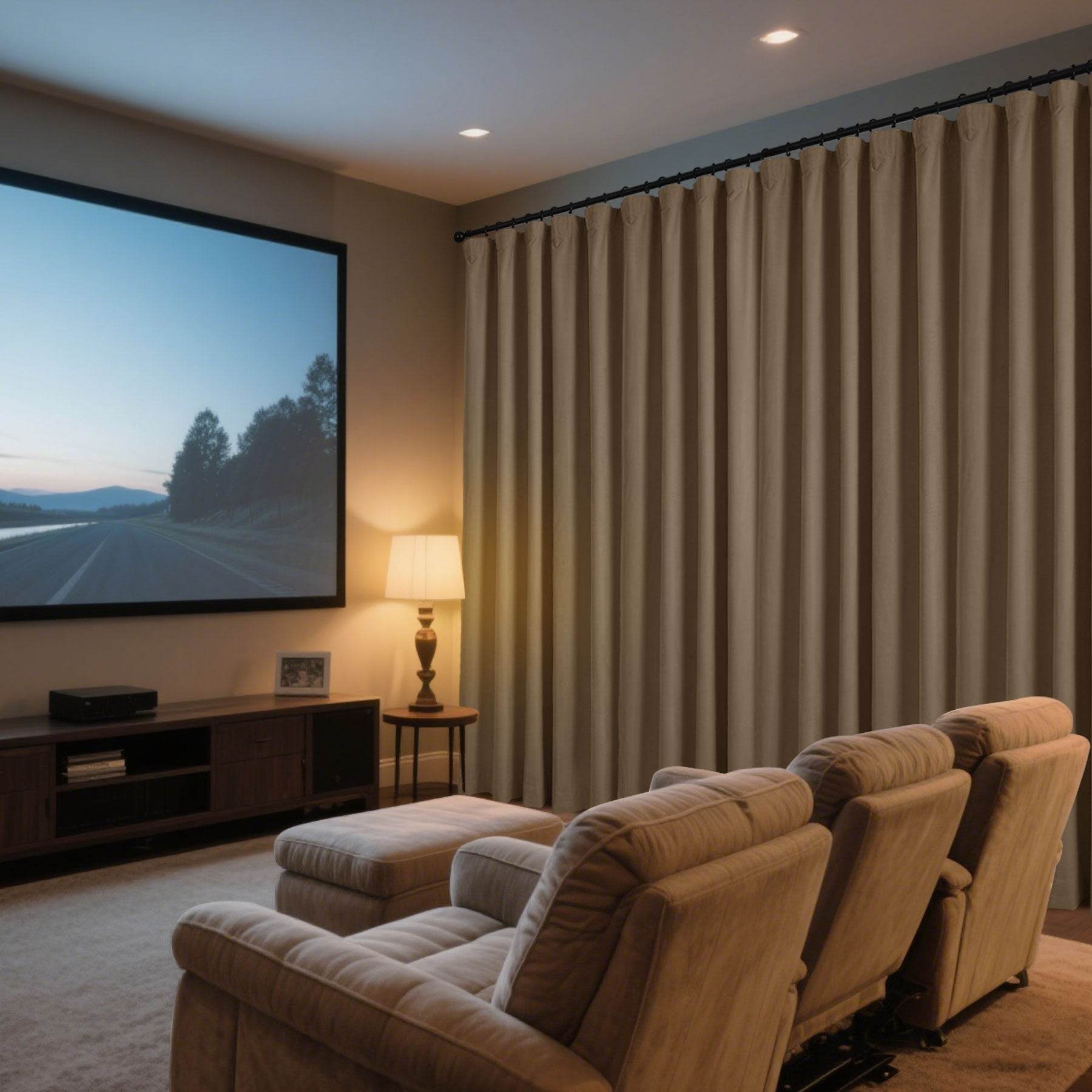 223 Soft Velvet Drape 100% Blackout for Home Theater - Cololeaf