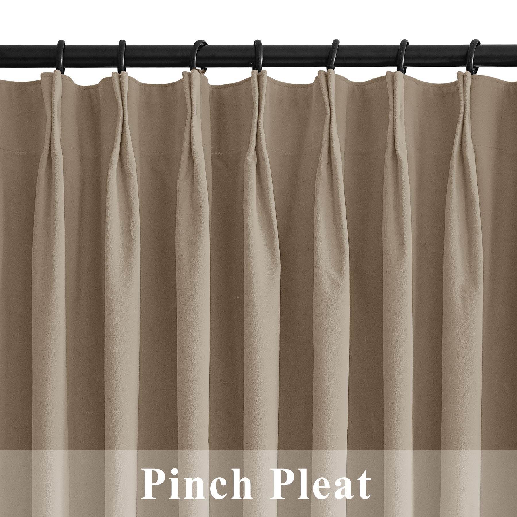 223 Premium 100% Blackout Velvet Drape 280gsm Pinch Pleat - Cololeaf