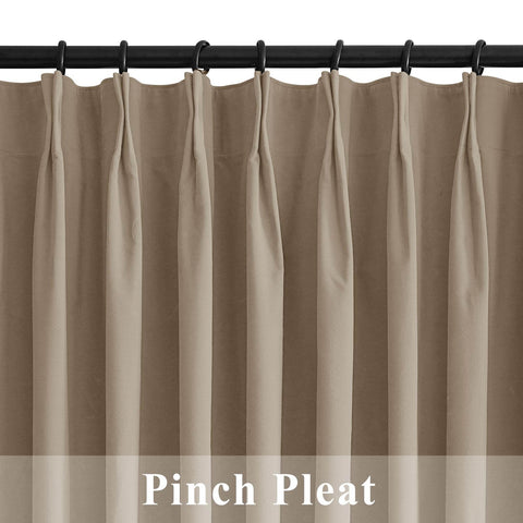 223 Premium 100% Blackout Velvet Drape 280gsm Pinch Pleat - Cololeaf