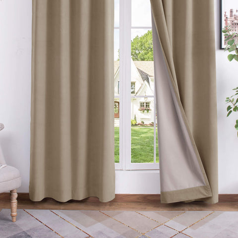 223 blickdichte Samtvorhänge, 100 % verdunkelnd, 280 g/m² Polyester, verschiedene Aufhängungen, 1 Paneel