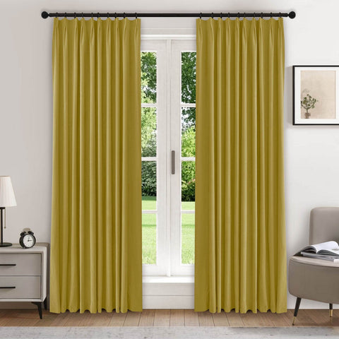 223 Premium 100% Blackout Velvet Drape 280gsm Pinch Pleat - Cololeaf
