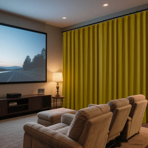 223 Soft Velvet Drape 100% Blackout for Home Theater - Cololeaf