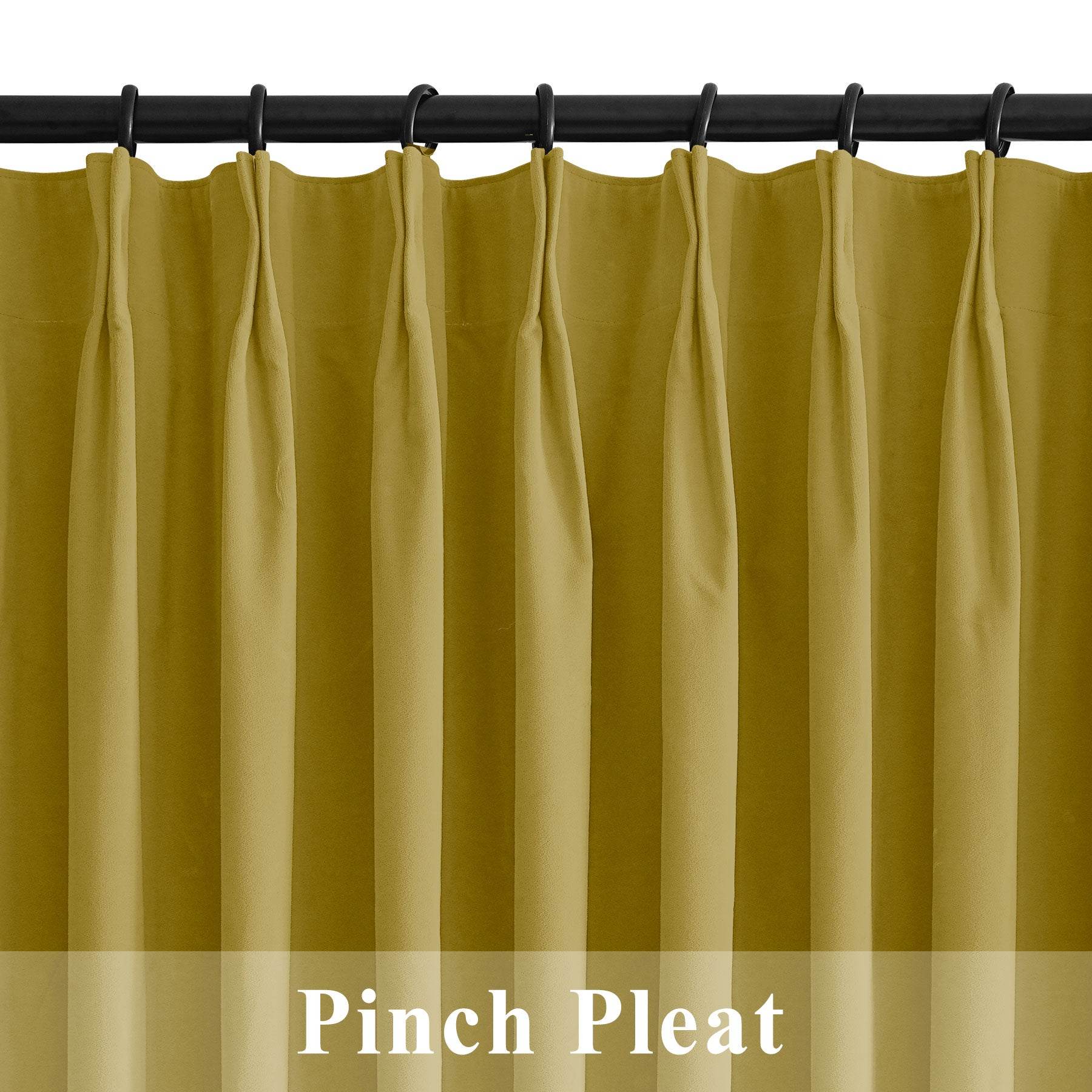 223 Premium 100% Blackout Velvet Drape 280gsm Pinch Pleat - Cololeaf