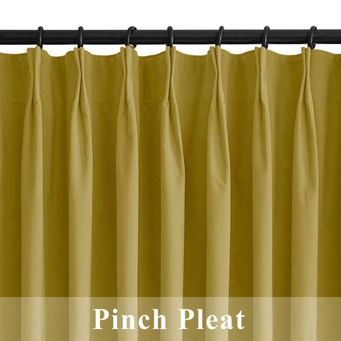 223 Premium 100% Blackout Velvet Drape 280gsm Pinch Pleat - Cololeaf