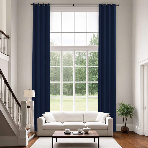 223 extralanger 100 % verdunkelnder Samtvorhang, 280 g/m² leichter Polyester, mit Ösen, 1 Paneel
