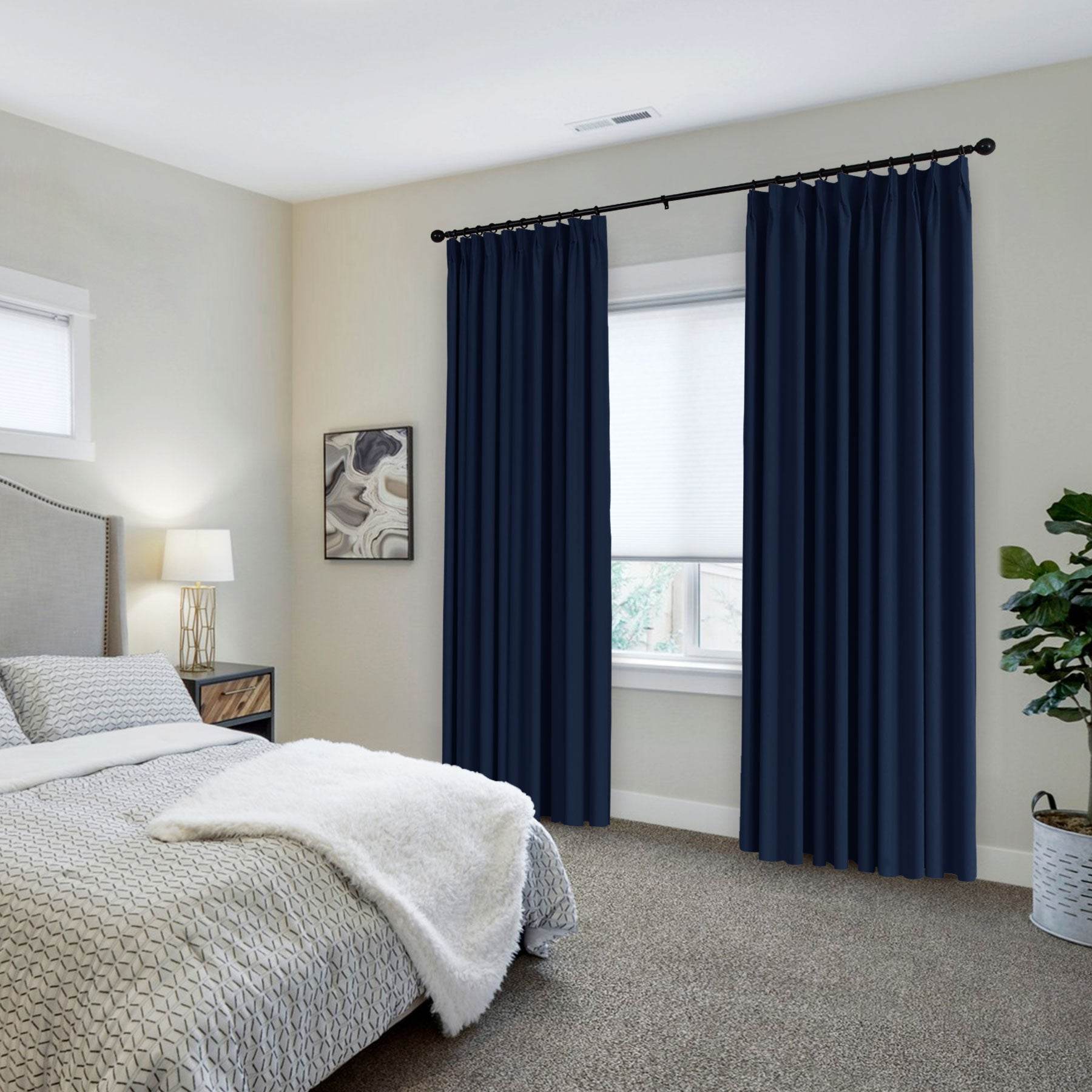 223 Premium 100% Blackout Velvet Drape 280gsm Pinch Pleat - Cololeaf