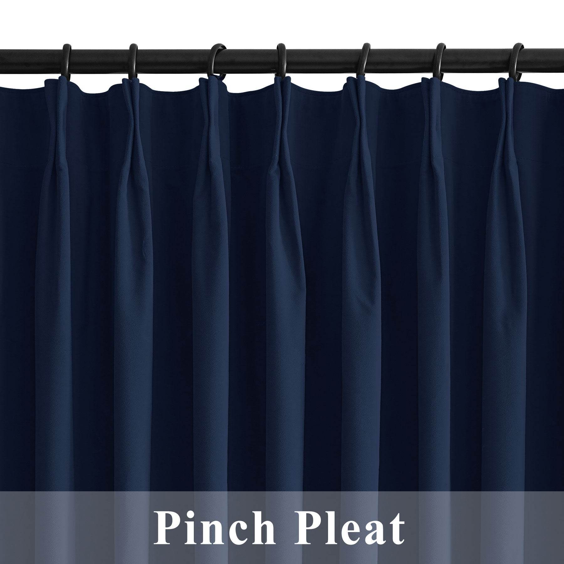 223 Premium 100% Blackout Velvet Drape 280gsm Pinch Pleat - Cololeaf