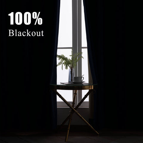 223 blickdichte Samtvorhänge, 100 % verdunkelnd, 280 g/m² Polyester, verschiedene Aufhängungen, 1 Paneel