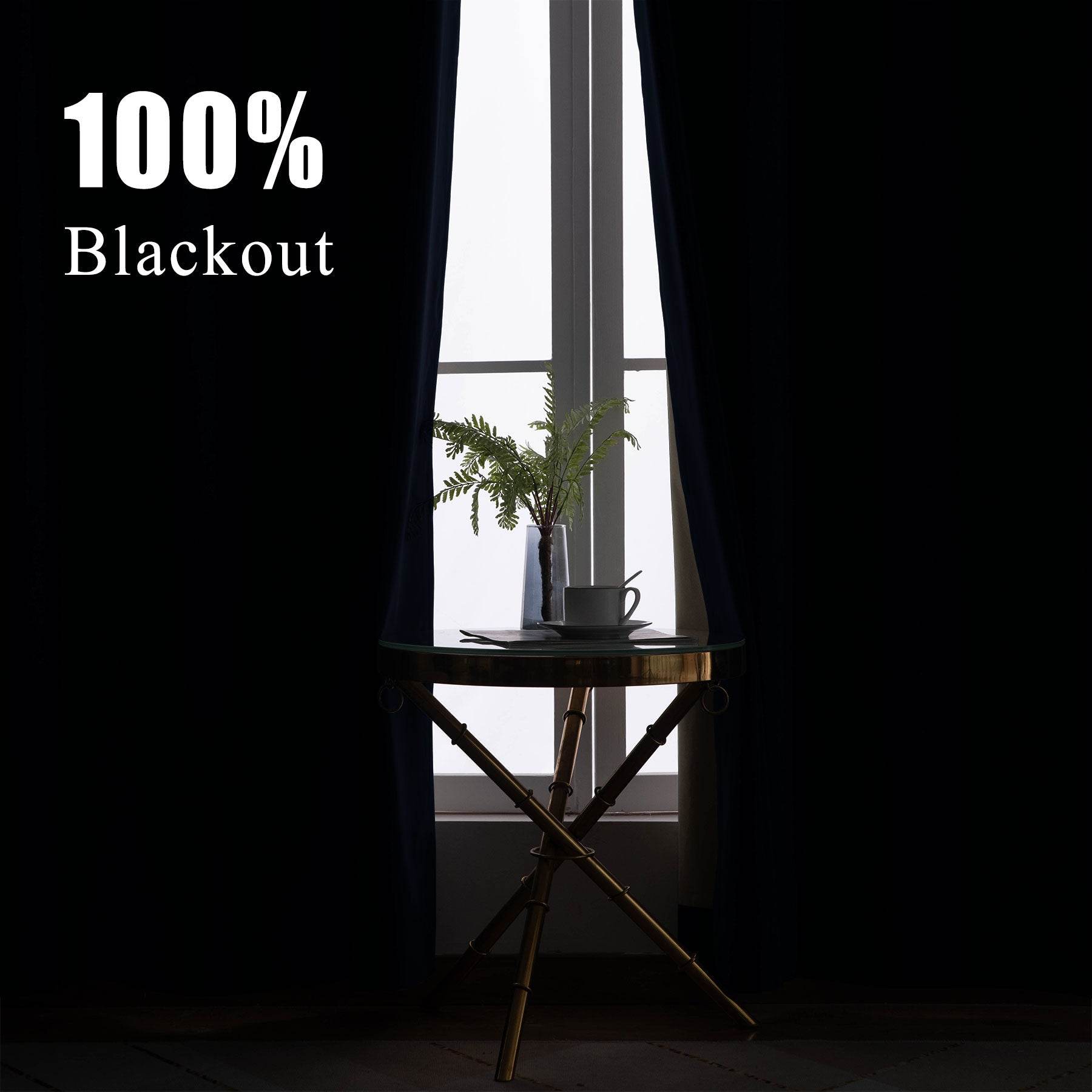 223 Premium 100% Blackout Velvet Drape 280gsm Pinch Pleat - Cololeaf
