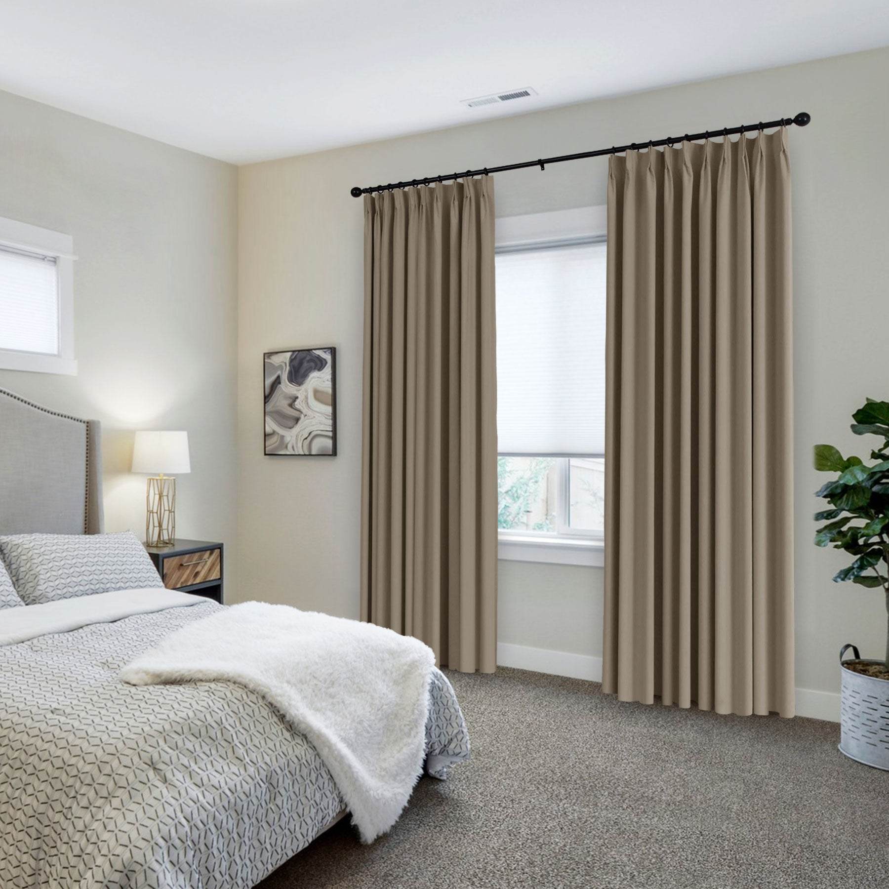 223 Premium 100% Blackout Velvet Drape 280gsm Pinch Pleat - Cololeaf