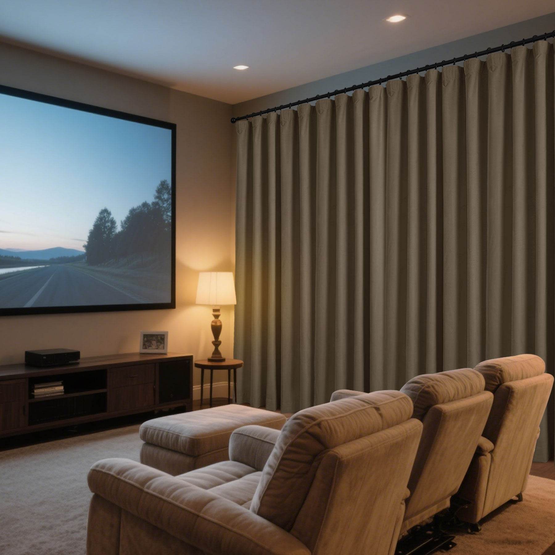 223 Soft Velvet Drape 100% Blackout for Home Theater - Cololeaf