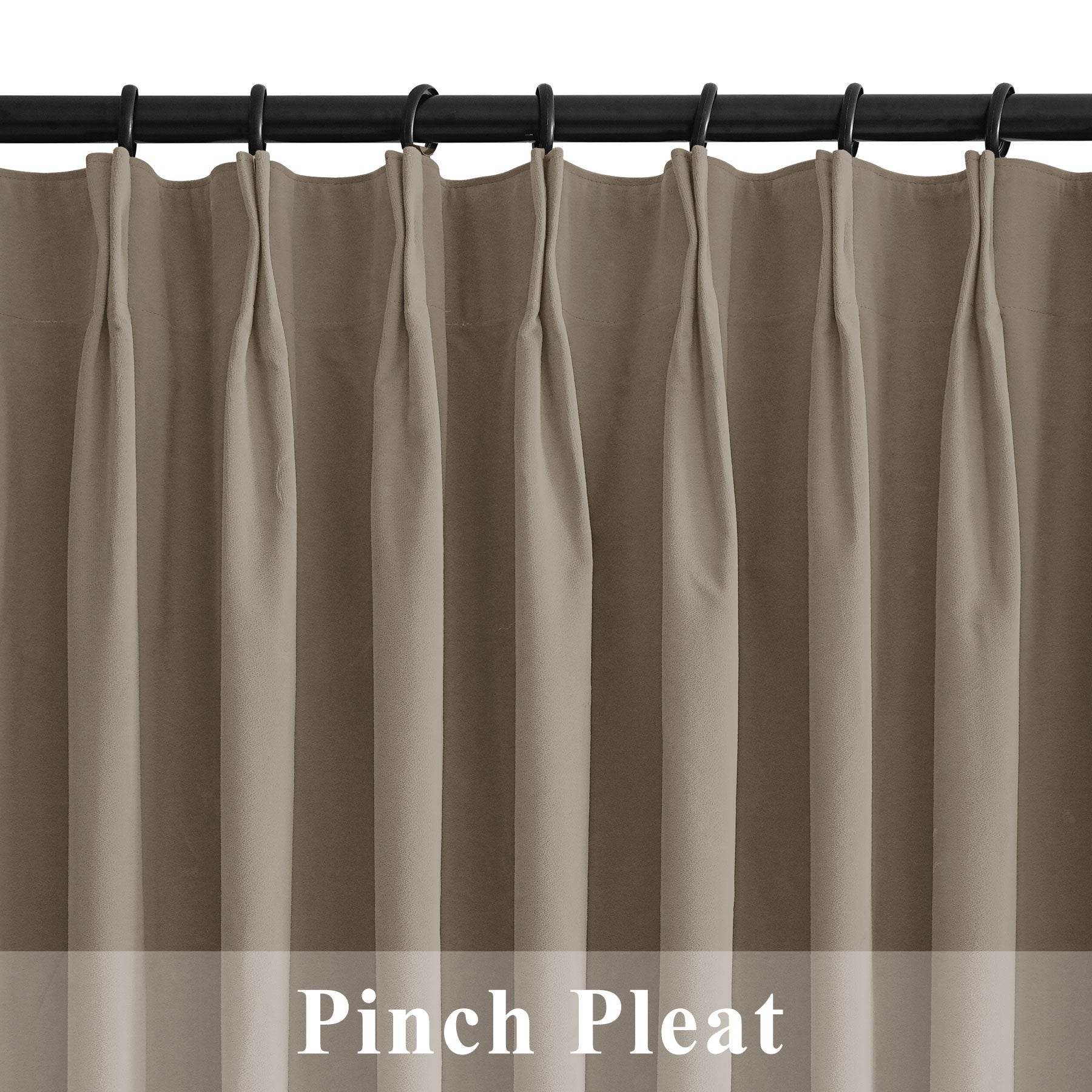 223 Premium 100% Blackout Velvet Drape 280gsm Pinch Pleat - Cololeaf