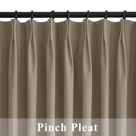 223 Premium 100% Blackout Velvet Drape 280gsm Pinch Pleat - Cololeaf