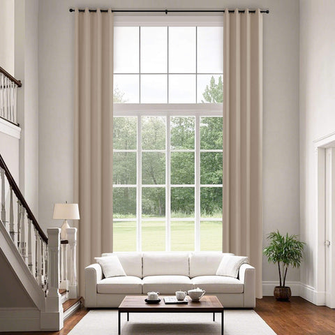 223 extralanger 100 % verdunkelnder Samtvorhang, 280 g/m² leichter Polyester, mit Ösen, 1 Paneel