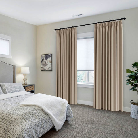 223 Premium 100% Blackout Velvet Drape 280gsm Pinch Pleat - Cololeaf