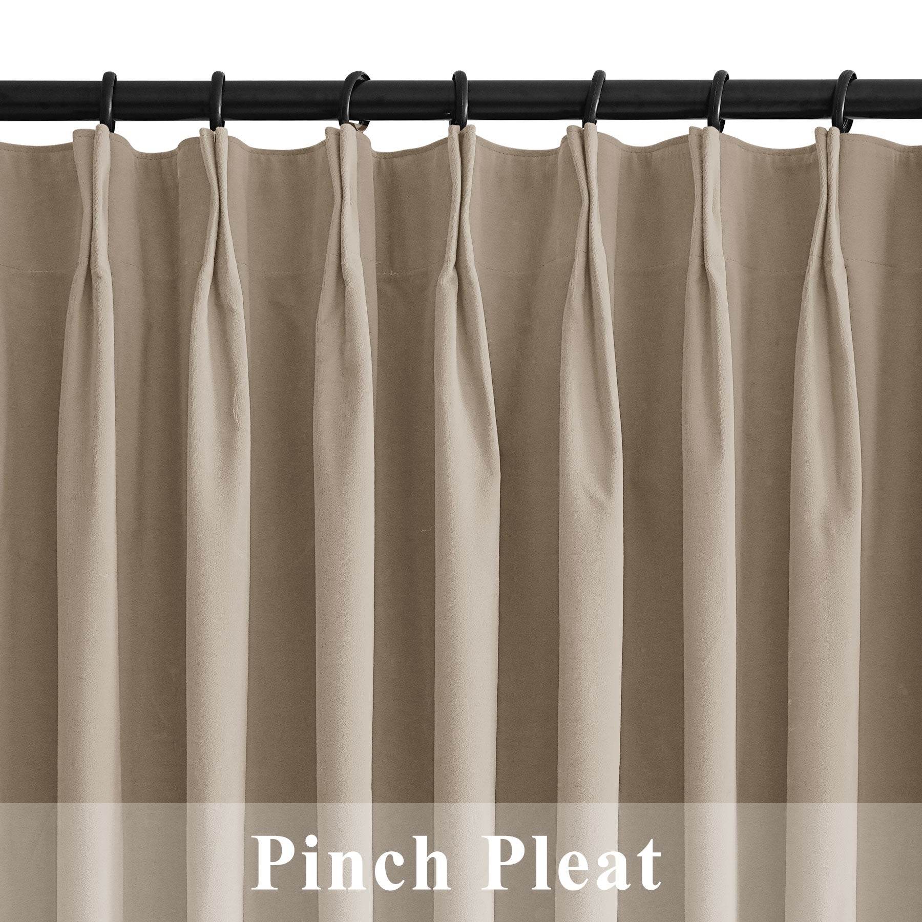 223 Premium 100% Blackout Velvet Drape 280gsm Pinch Pleat - Cololeaf