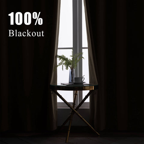 223 extralanger 100 % verdunkelnder Samtvorhang, 280 g/m² leichter Polyester, mit Ösen, 1 Paneel