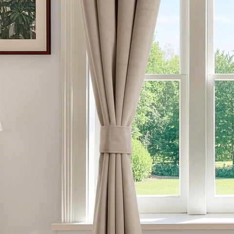 223 extralanger 100 % verdunkelnder Samtvorhang, 280 g/m² leichter Polyester, mit Ösen, 1 Paneel