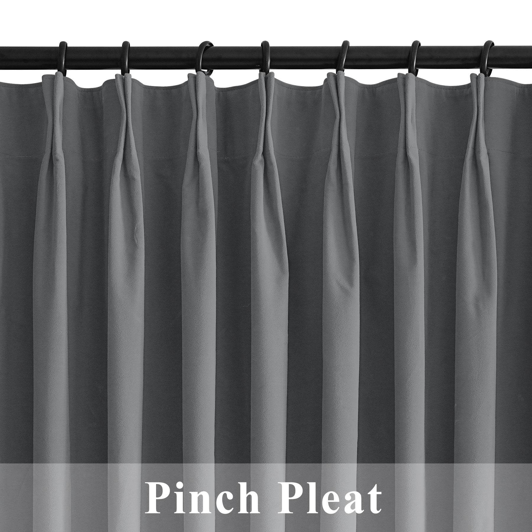 223 Premium 100% Blackout Velvet Drape 280gsm Pinch Pleat - Cololeaf