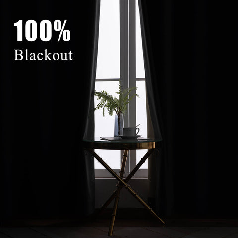 223 extralanger 100 % verdunkelnder Samtvorhang, 280 g/m² leichter Polyester, mit Ösen, 1 Paneel