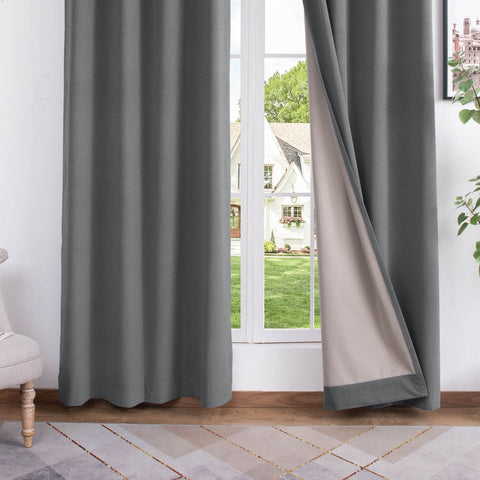 223 Soft Velvet Drape 100% Blackout for Home Theater - Cololeaf
