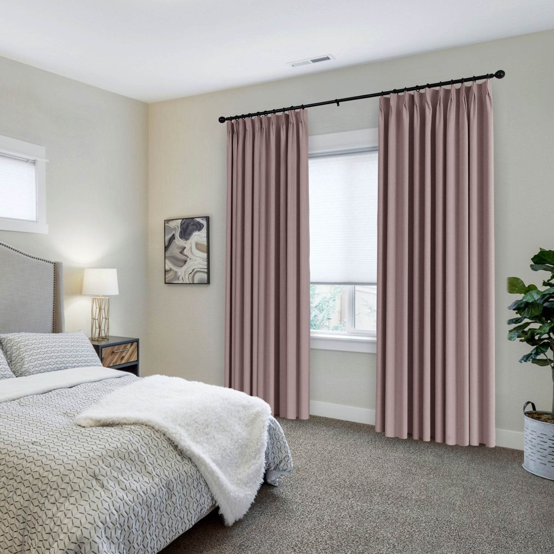 223 Premium 100% Blackout Velvet Drape 280gsm Pinch Pleat - Cololeaf