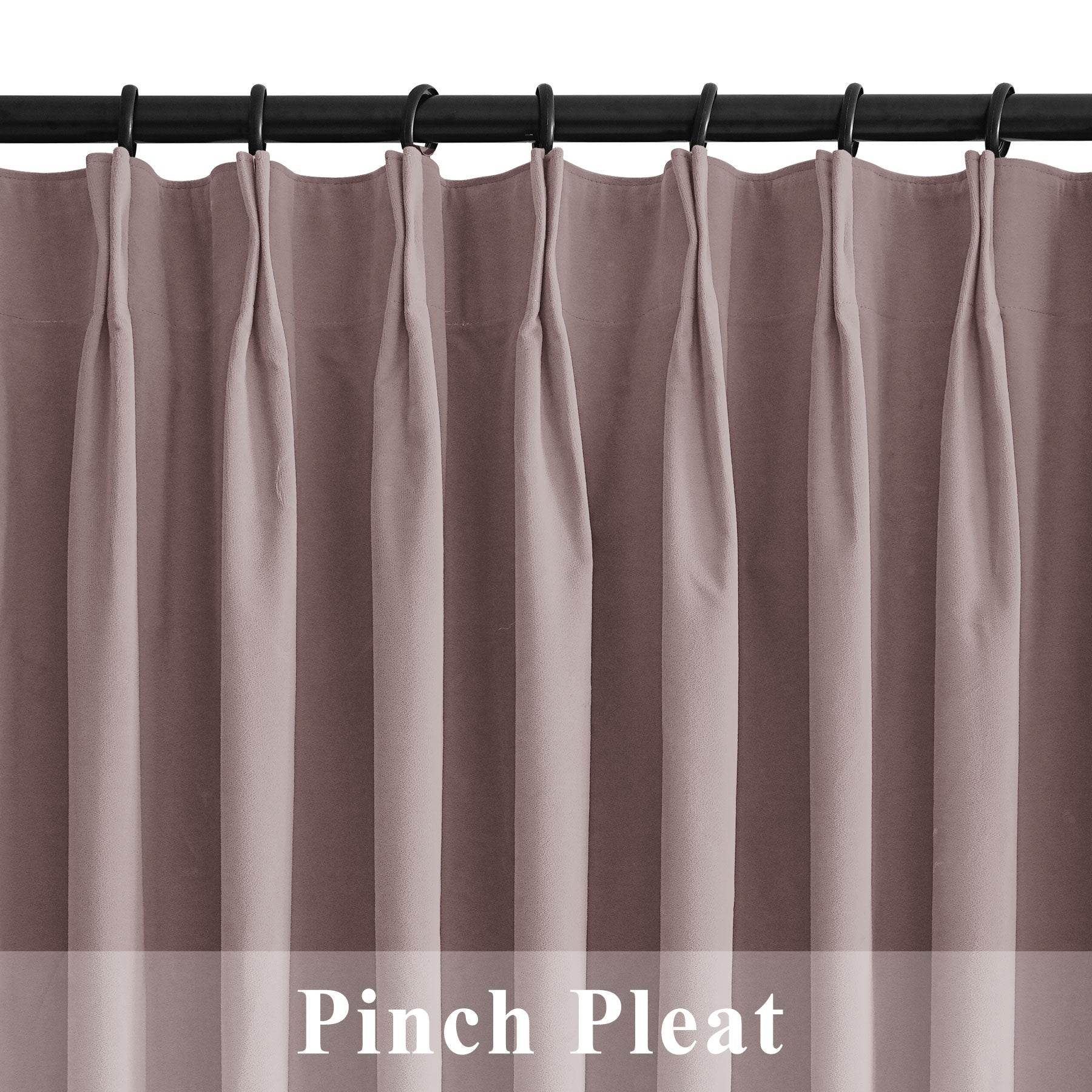 223 Premium 100% Blackout Velvet Drape 280gsm Pinch Pleat - Cololeaf