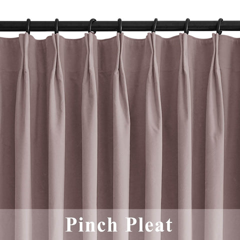 223 Premium 100% Blackout Velvet Drape 280gsm Pinch Pleat - Cololeaf