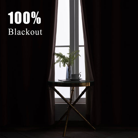 223 extralanger 100 % verdunkelnder Samtvorhang, 280 g/m² leichter Polyester, mit Ösen, 1 Paneel