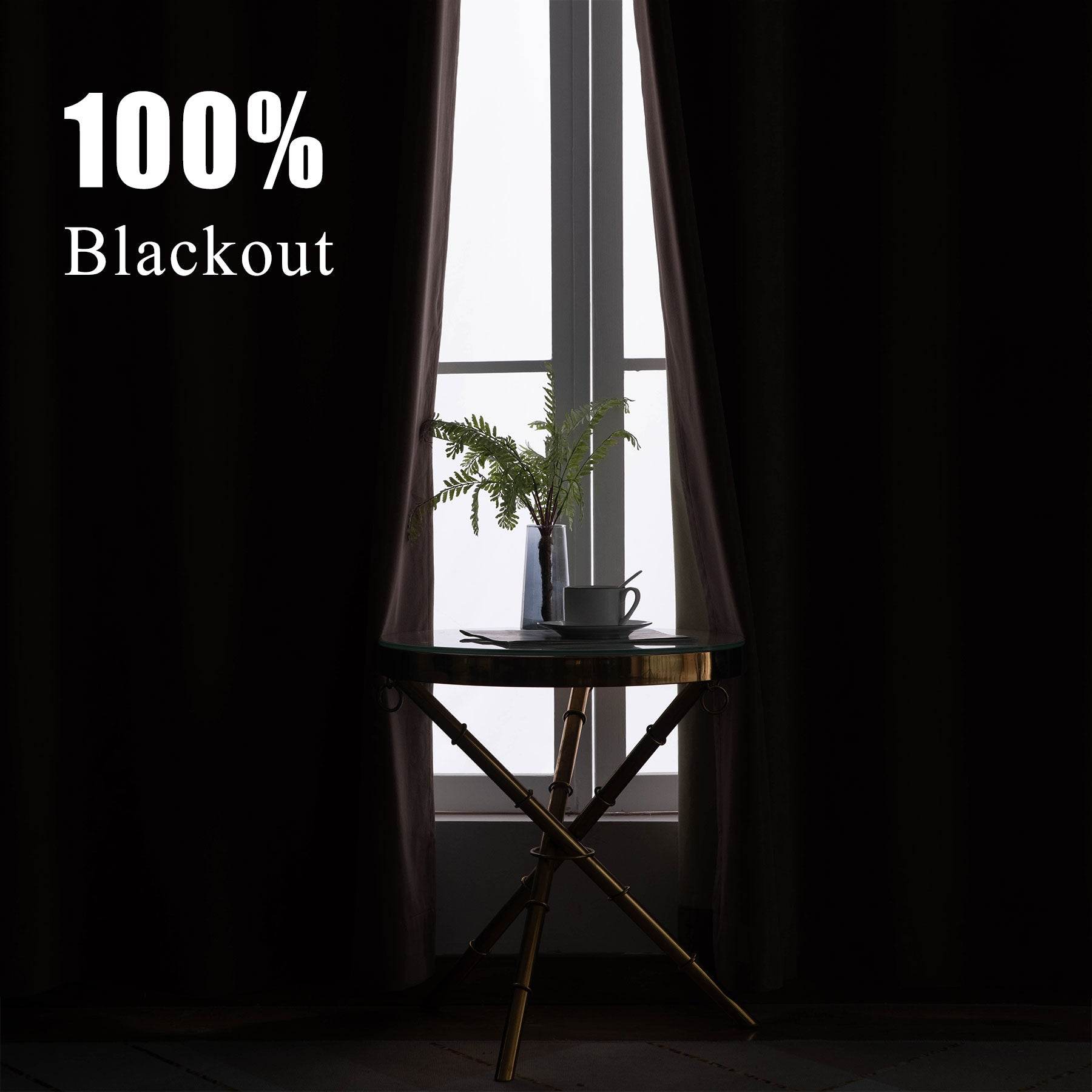 223 Soft Velvet Drape 100% Blackout for Home Theater - Cololeaf