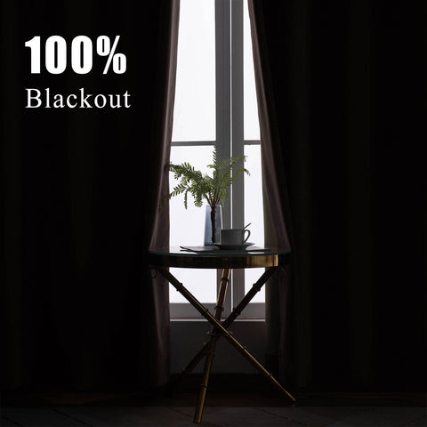 223 Soft Velvet Drape 100% Blackout for Home Theater - Cololeaf