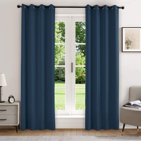223 extralanger 100 % verdunkelnder Samtvorhang, 280 g/m² leichter Polyester, mit Ösen, 1 Paneel