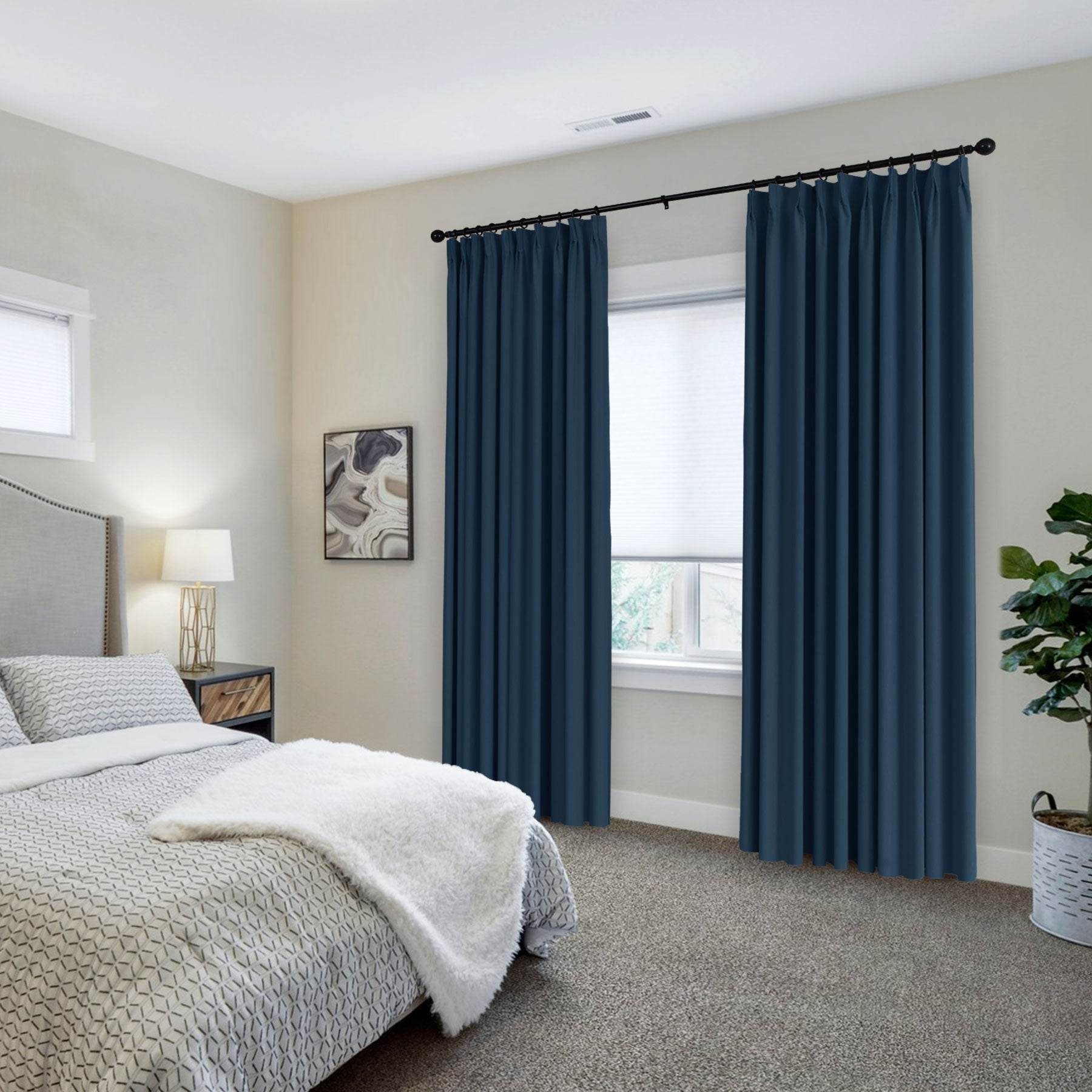 223 Premium 100% Blackout Velvet Drape 280gsm Pinch Pleat - Cololeaf