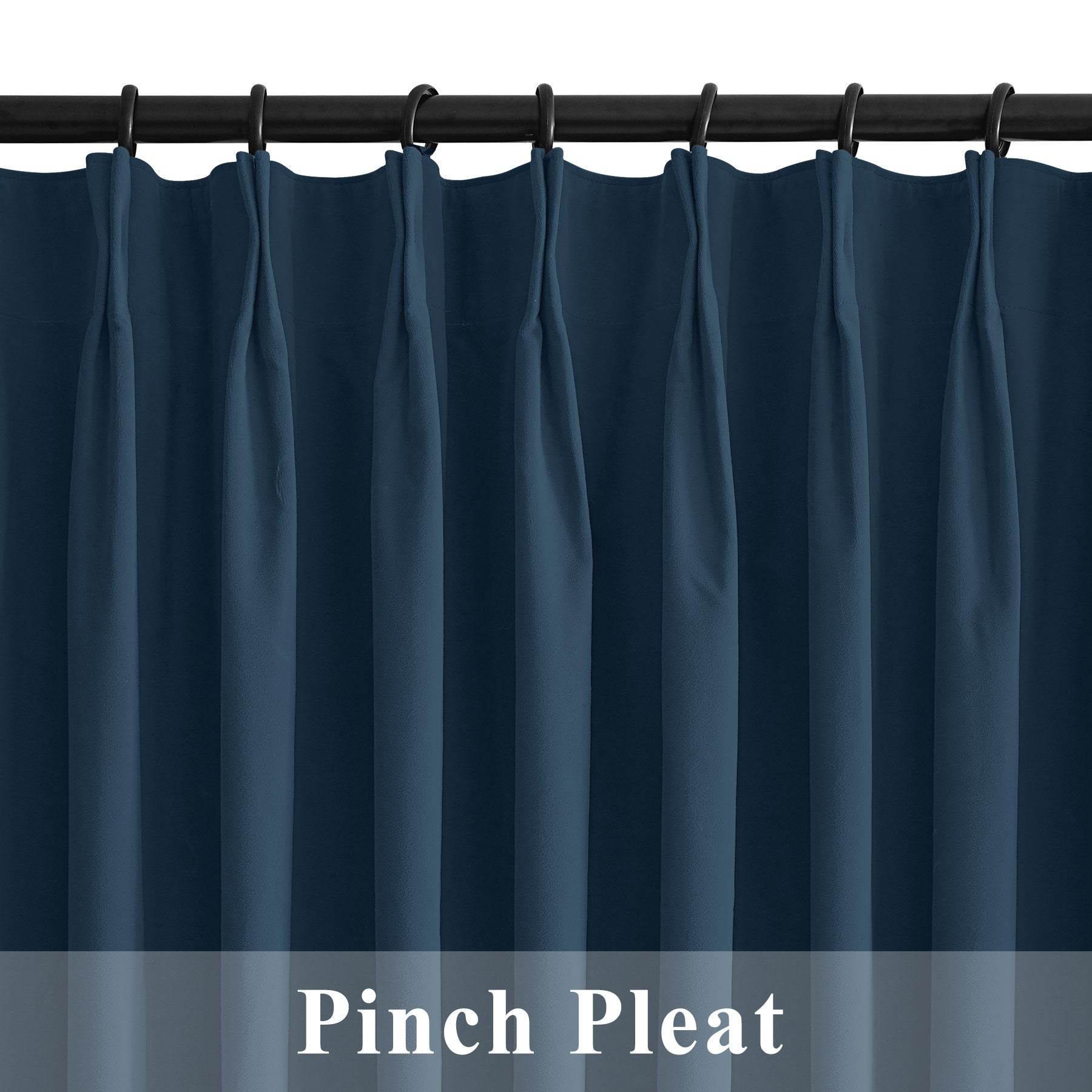 223 Premium 100% Blackout Velvet Drape 280gsm Pinch Pleat - Cololeaf