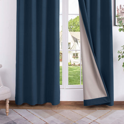 223 extralanger 100 % verdunkelnder Samtvorhang, 280 g/m² leichter Polyester, mit Ösen, 1 Paneel