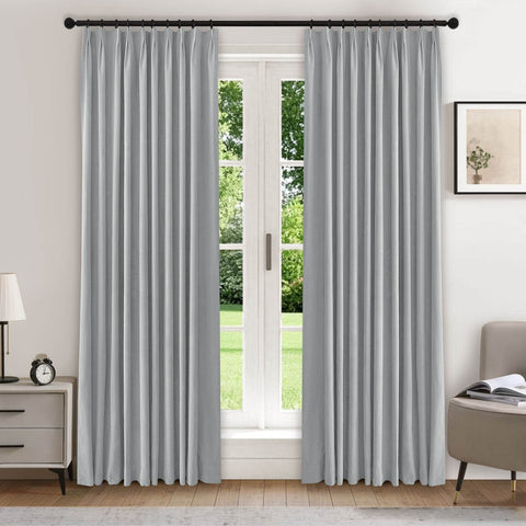 223 Premium 100% Blackout Velvet Drape 280gsm Pinch Pleat - Cololeaf