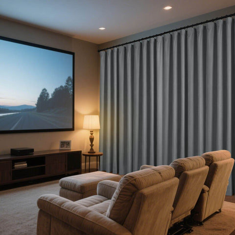 223 Soft Velvet Drape 100% Blackout for Home Theater - Cololeaf