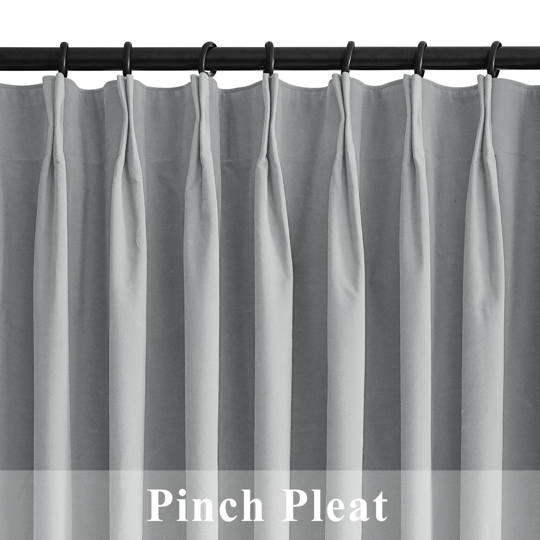 223 Premium 100% Blackout Velvet Drape 280gsm Pinch Pleat - Cololeaf