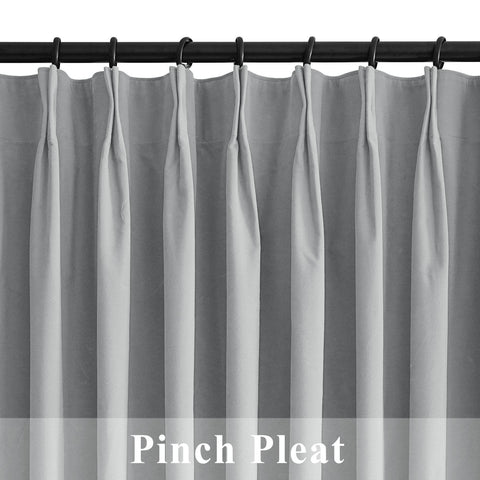 223 Premium 100% Blackout Velvet Drape 280gsm Pinch Pleat - Cololeaf