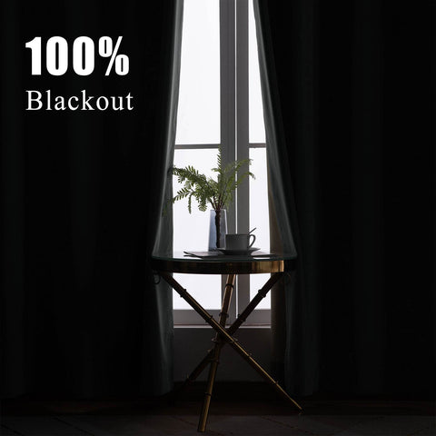 223 Soft Velvet Drape 100% Blackout for Home Theater - Cololeaf