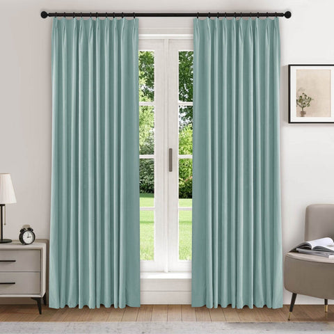 223 Premium 100% Blackout Velvet Drape 280gsm Pinch Pleat - Cololeaf