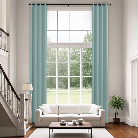 223 extralanger 100 % verdunkelnder Samtvorhang, 280 g/m² leichter Polyester, mit Ösen, 1 Paneel