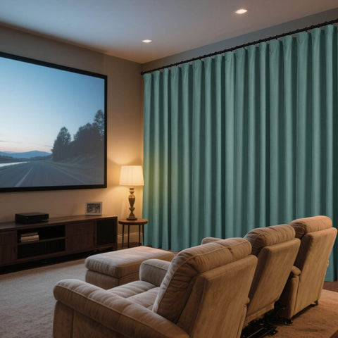 223 Soft Velvet Drape 100% Blackout for Home Theater - Cololeaf
